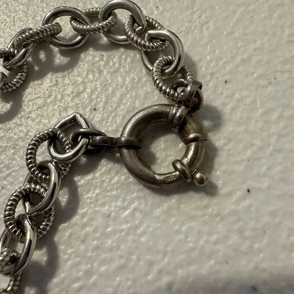 Judith Ripka Rolo Chain 925 Silver Cable Chain Necklace - Picture 2 of 3